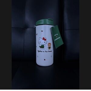 2025 Starbucks x Hello Kitty White and Green Stainless Steel Tumbler 12 oz
